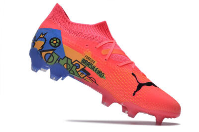 Puma Future Ultimate FG Firm Ground Soccer Cleats - Pink/Yellow/Green/Blue
