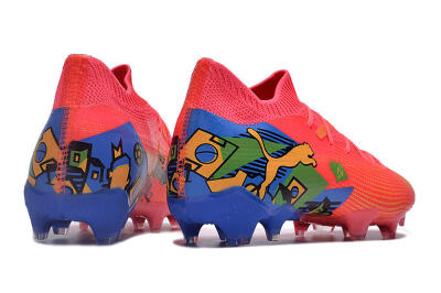 Puma Future Ultimate FG Firm Ground Soccer Cleats - Pink/Yellow/Green/Blue