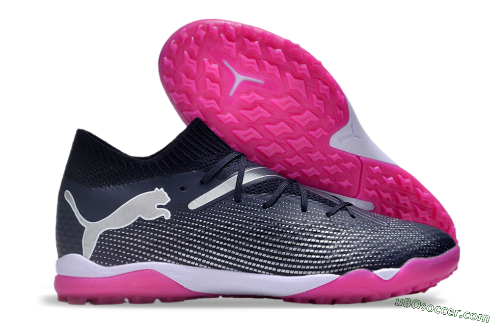 Puma Future Ultimate TF Artificial Turf Soccer Shoes - Blue/Silver/White/Pink 1