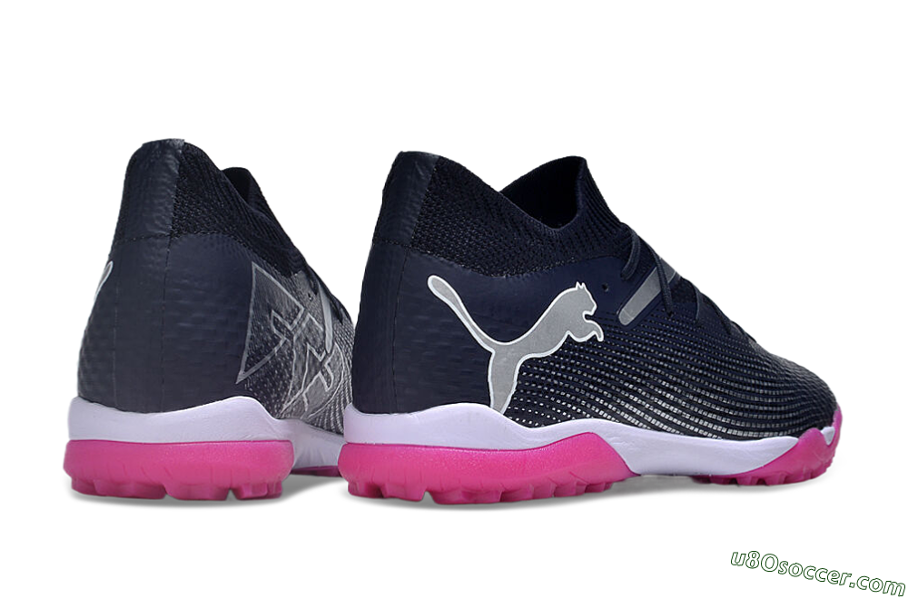 Puma Future Ultimate TF Artificial Turf Soccer Shoes - Blue/Silver/White/Pink 6
