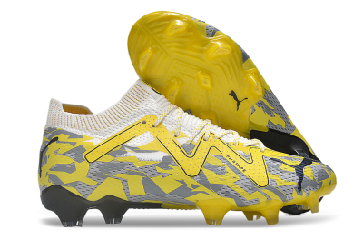 Puma Future Ultimate FG Firm Ground Soccer Cleats - Yellow/White/Grey