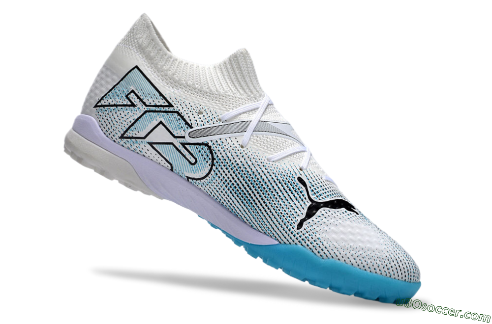 Puma Future Ultimate TF Artificial Turf Soccer Shoes - White/Jade/Black 4