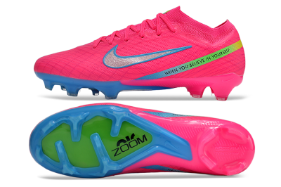 Nike Air Zoom Mercurial Vapor 15 Elite FG Firm Ground Soccer Cleats - Pink/Silver/Blue