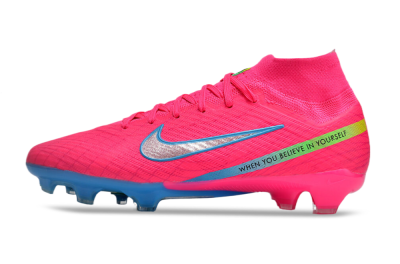 Nike Air Zoom Mercurial Superfly 9 Elite FG Firm Ground Soccer Cleats - Pink/Silver/Blue