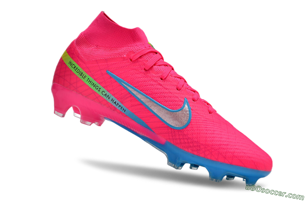 Nike Air Zoom Mercurial Superfly 9 Elite FG Firm Ground Soccer Cleats - Pink/Silver/Blue 4