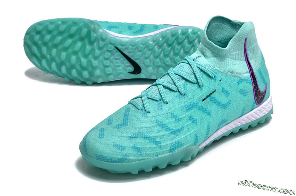Nike Phantom Luna Elite NU TF Artificial Turf Soccer Shoes - Green/Yellow/Purple/Black 3