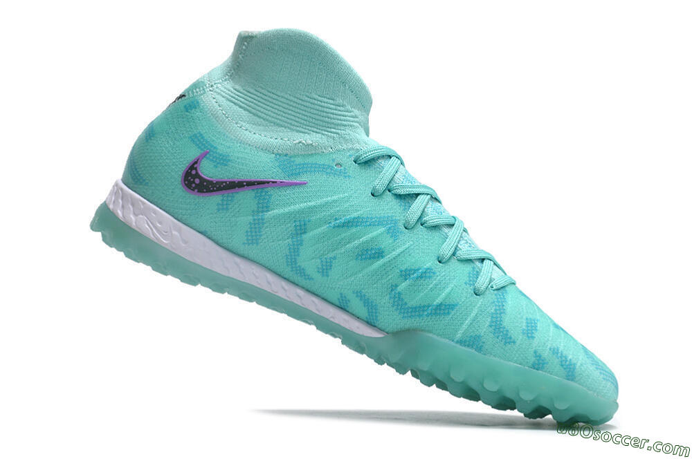 Nike Phantom Luna Elite NU TF Artificial Turf Soccer Shoes - Green/Yellow/Purple/Black 4