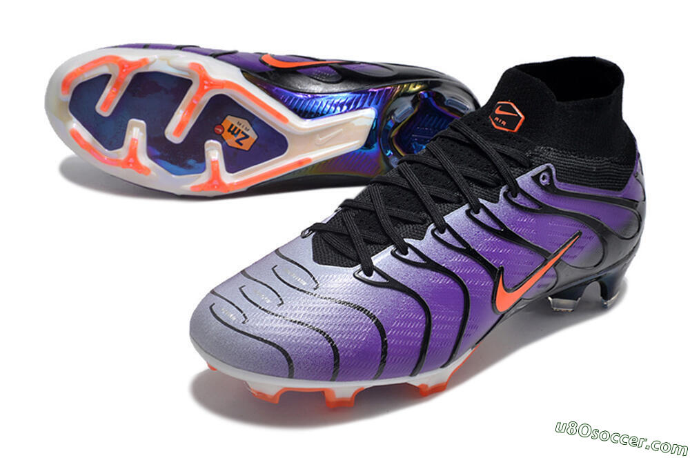 Nike Air Zoom Mercurial Superfly 9 Elite FG Firm Ground Soccer Cleats - Purple/Black/Orange/Gold 3