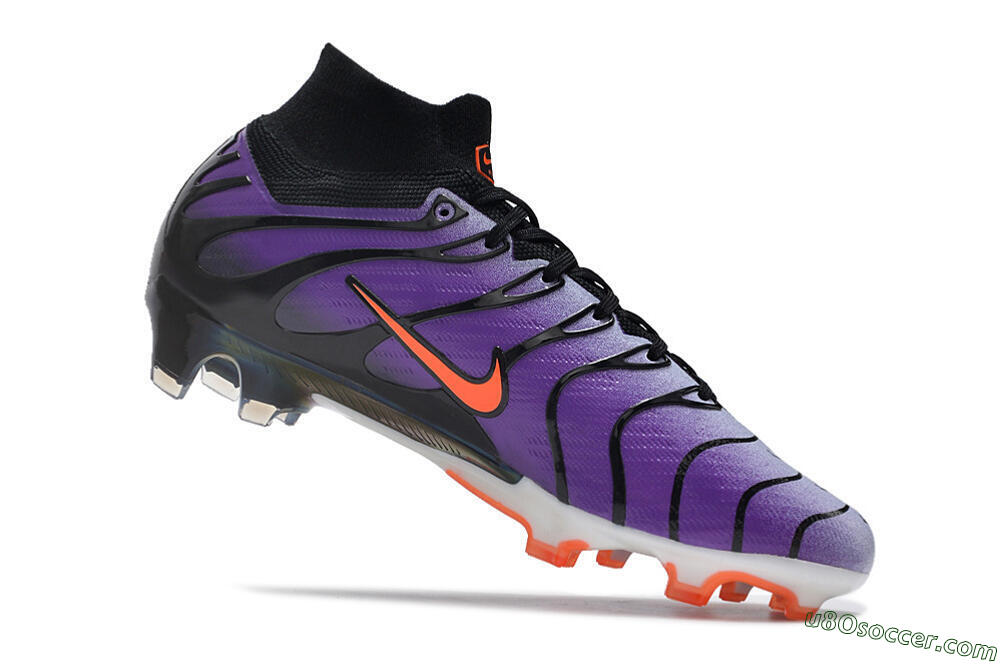 Nike Air Zoom Mercurial Superfly 9 Elite FG Firm Ground Soccer Cleats - Purple/Black/Orange/Gold 4