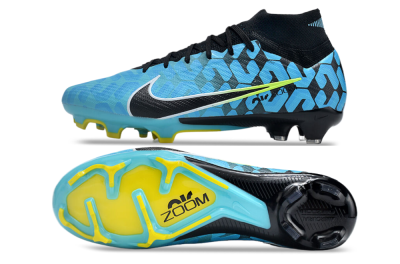 Nike Air Zoom Mercurial Superfly 9 Elite FG Firm Ground Soccer Cleats - Blue/Black/White/Green