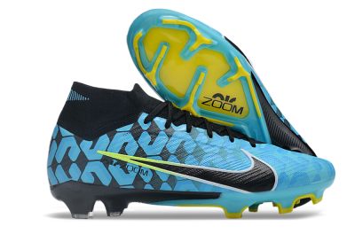Nike Air Zoom Mercurial Superfly 9 Elite FG Firm Ground Soccer Cleats - Blue/Black/White/Green