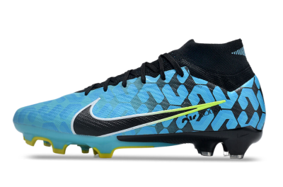 Nike Air Zoom Mercurial Superfly 9 Elite FG Firm Ground Soccer Cleats - Blue/Black/White/Green