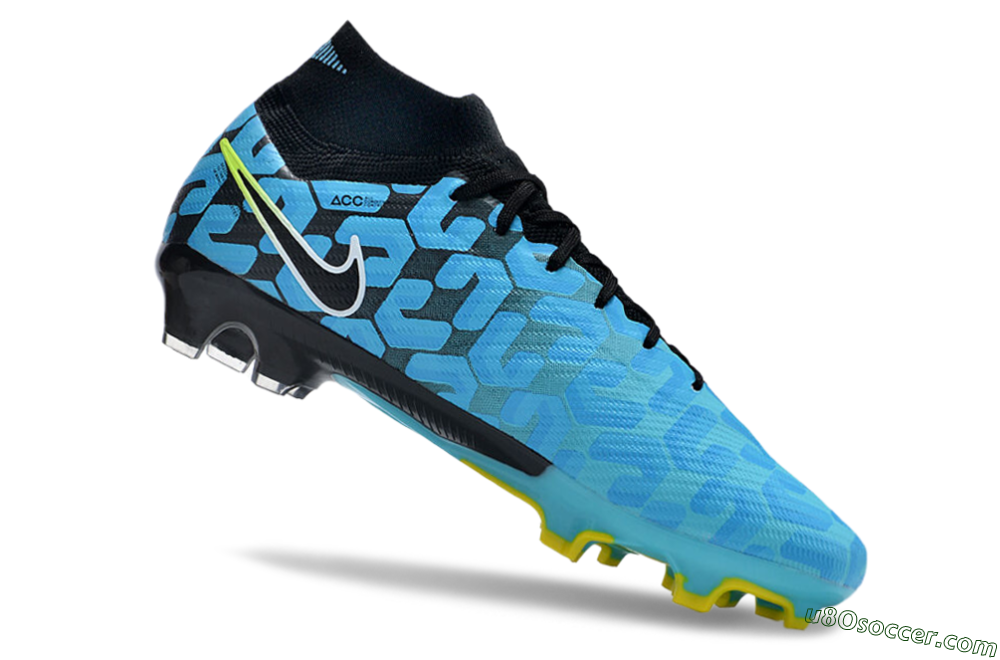 Nike Air Zoom Mercurial Superfly 9 Elite FG Firm Ground Soccer Cleats - Blue/Black/White/Green 4