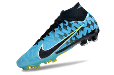 Nike Air Zoom Mercurial Superfly 9 Elite FG Firm Ground Soccer Cleats - Blue/Black/White/Green