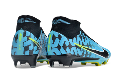 Nike Air Zoom Mercurial Superfly 9 Elite FG Firm Ground Soccer Cleats - Blue/Black/White/Green