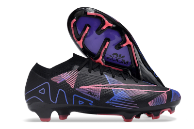 Nike Air Zoom Mercurial Vapor 15 Elite FG Firm Ground Soccer Cleats - Black/Purple/Pink