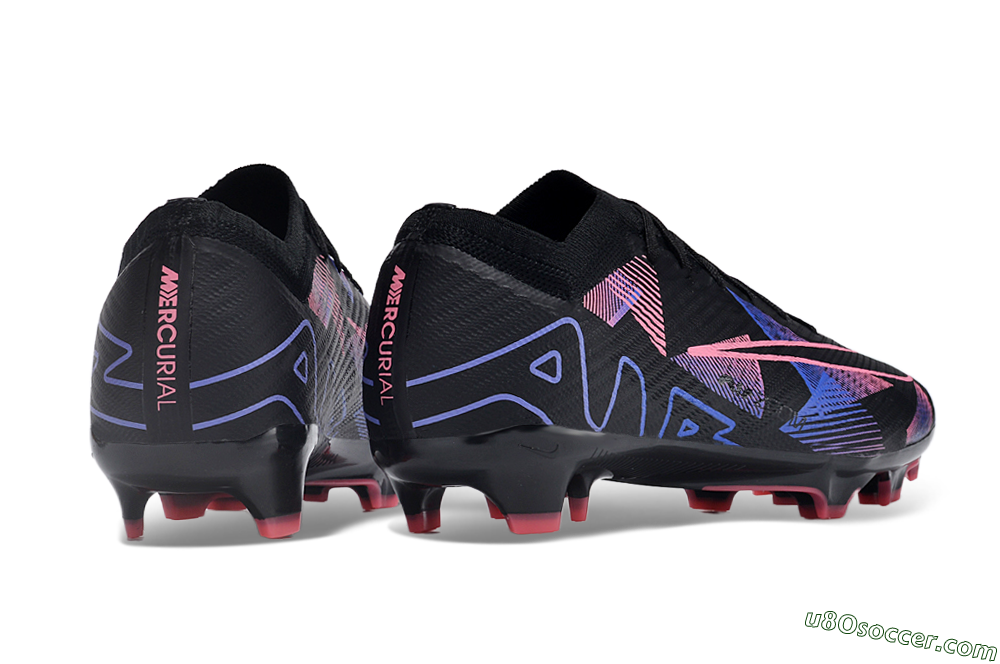 Nike Air Zoom Mercurial Vapor 15 Elite FG Firm Ground Soccer Cleats - Black/Purple/Pink 6