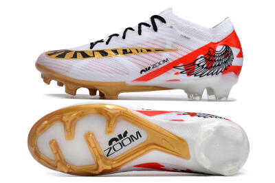 Nike Air Zoom Mercurial Vapor 15 Elite FG Firm Ground Soccer Cleats - White/Gold/Black/Red