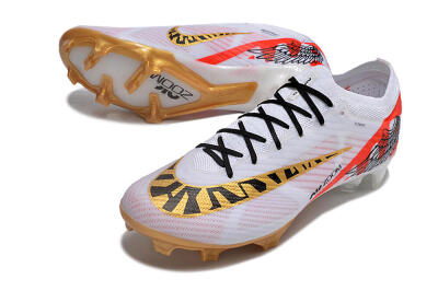 Nike Air Zoom Mercurial Vapor 15 Elite FG Firm Ground Soccer Cleats - White/Gold/Black/Red