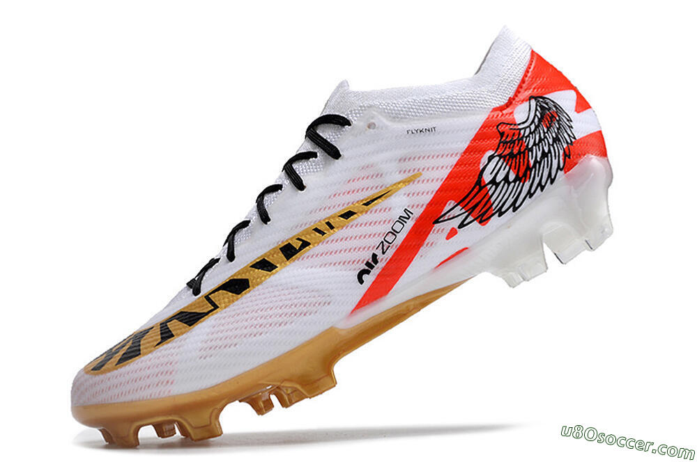 Nike Air Zoom Mercurial Vapor 15 Elite FG Firm Ground Soccer Cleats - White/Gold/Black/Red 5