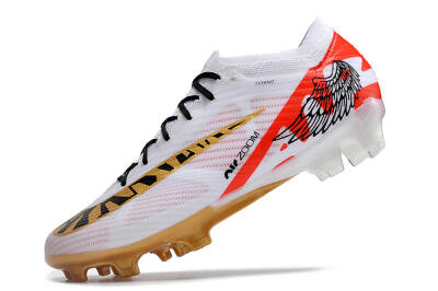Nike Air Zoom Mercurial Vapor 15 Elite FG Firm Ground Soccer Cleats - White/Gold/Black/Red