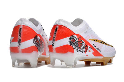 Nike Air Zoom Mercurial Vapor 15 Elite FG Firm Ground Soccer Cleats - White/Gold/Black/Red