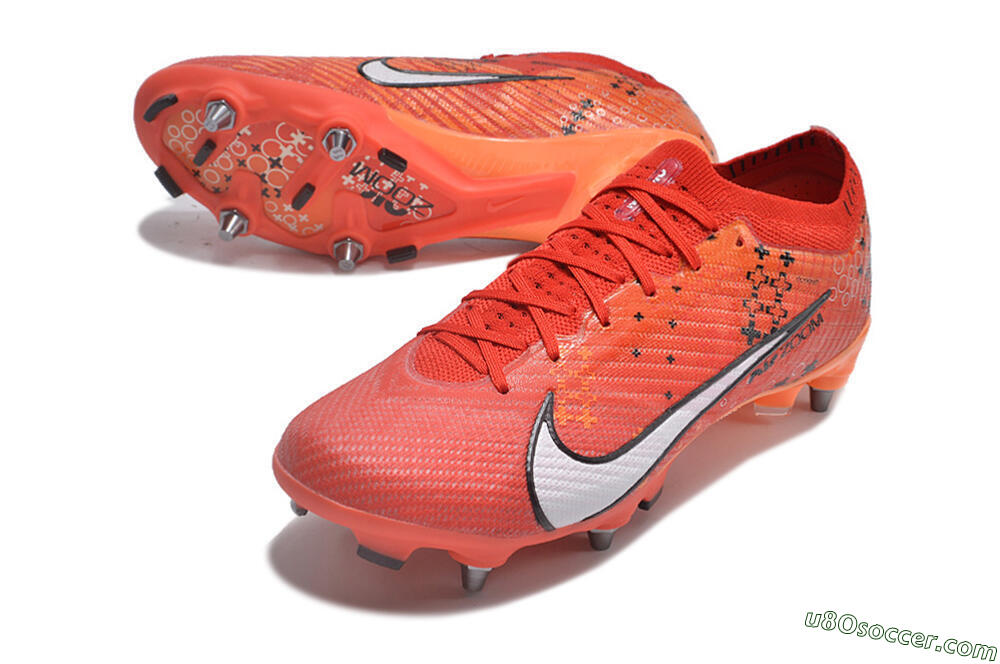 Nike Air Zoom Mercurial Vapor 15 SG Soft Ground Soccer Cleats - Red/White/Black 3