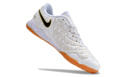 Nike Tiempo Legend 10 Pro IC Indoor & Futsal Soccer Shoes - White/Gold/Black
