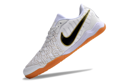 Nike Tiempo Legend 10 Pro IC Indoor & Futsal Soccer Shoes - White/Gold/Black