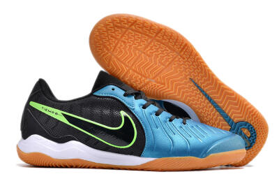 Nike Tiempo Legend 10 Pro IC Indoor & Futsal Soccer Shoes - Blue/Black/Yellow