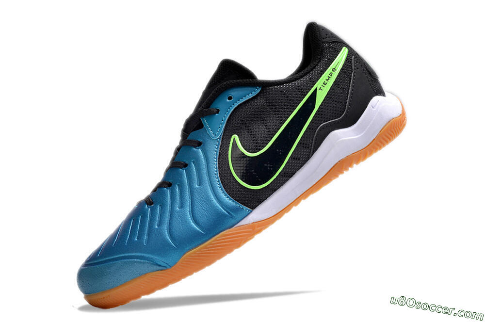 Nike Tiempo Legend 10 Pro IC Indoor & Futsal Soccer Shoes - Blue/Black/Yellow 5