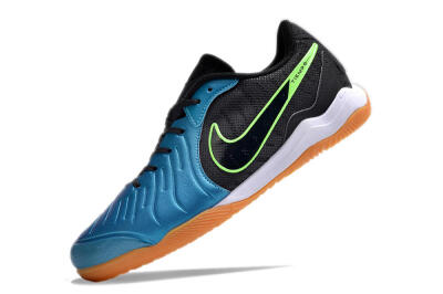 Nike Tiempo Legend 10 Pro IC Indoor & Futsal Soccer Shoes - Blue/Black/Yellow