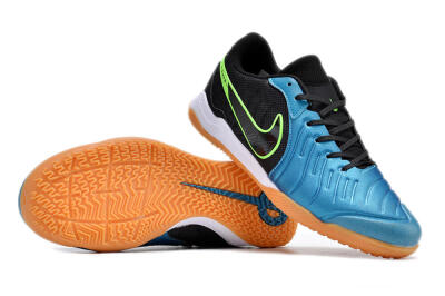 Nike Tiempo Legend 10 Pro IC Indoor & Futsal Soccer Shoes - Blue/Black/Yellow