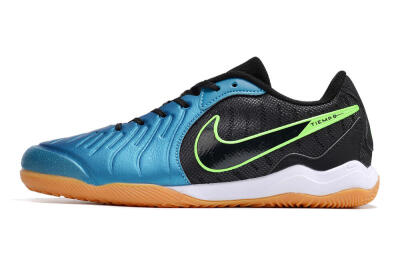 Nike Tiempo Legend 10 Pro IC Indoor & Futsal Soccer Shoes - Blue/Black/Yellow