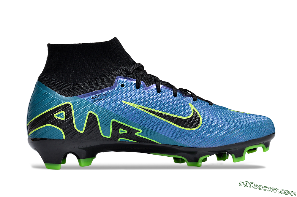 Nike Air Zoom Mercurial Superfly 9 Elite FG Firm Ground Soccer Cleats - Blue/Black/Yellow 4