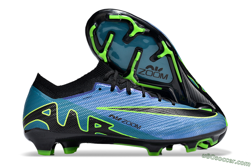 Nike Air Zoom Mercurial Vapor 15 Elite FG Firm Ground Soccer Cleats - Blue/Black/Yellow 1