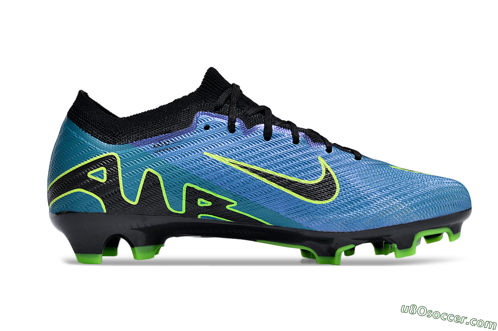 Nike Air Zoom Mercurial Vapor 15 Elite FG Firm Ground Soccer Cleats - Blue/Black/Yellow 4