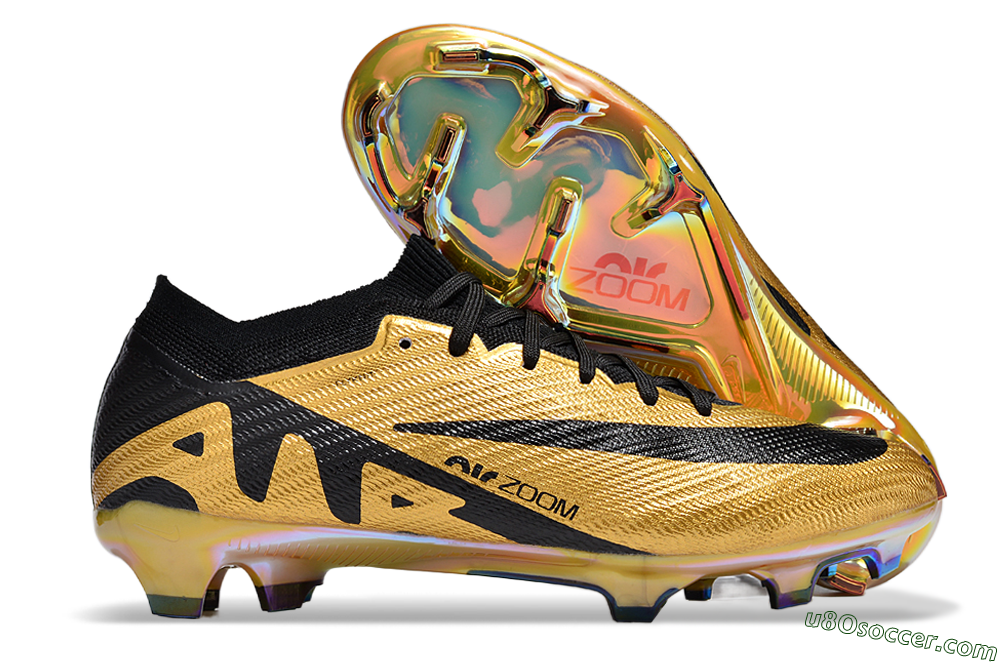 Nike Air Zoom Mercurial Vapor 15 Elite FG Firm Ground Soccer Cleats - Gold/Black 1