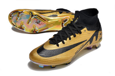 Nike Air Zoom Mercurial Superfly 9 Elite FG Firm Ground Soccer Cleats - Gold/Black