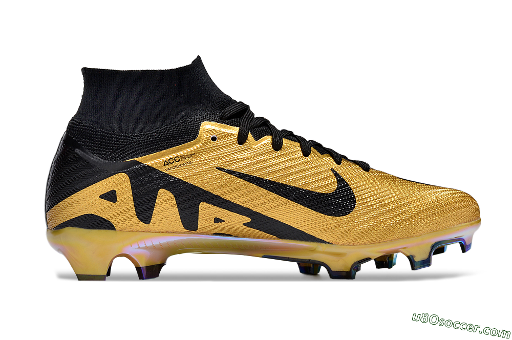 Nike Air Zoom Mercurial Superfly 9 Elite FG Firm Ground Soccer Cleats - Gold/Black 4