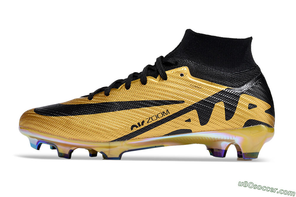Nike Air Zoom Mercurial Superfly 9 Elite FG Firm Ground Soccer Cleats - Gold/Black 2