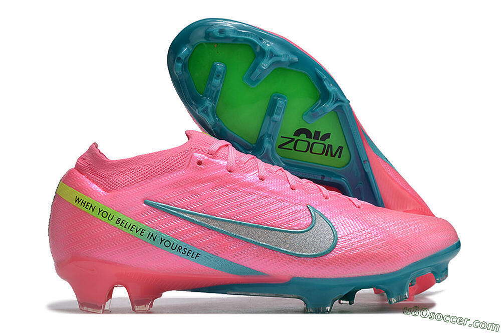 Nike Air Zoom Mercurial Vapor 15 Elite FG Firm Ground Soccer Cleats - Pink/Silver/Blue/Yellow 1