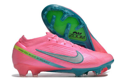 Nike Air Zoom Mercurial Vapor 15 Elite FG Firm Ground Soccer Cleats - Pink/Silver/Blue/Yellow