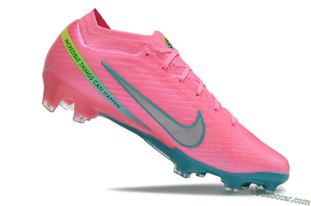Nike Air Zoom Mercurial Vapor 15 Elite FG Firm Ground Soccer Cleats - Pink/Silver/Blue/Yellow 4