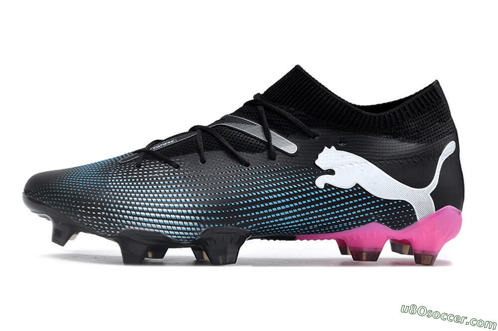 Puma Future Ultimate FG Firm Ground Soccer Cleats - Black/Blue/White/Pink 2