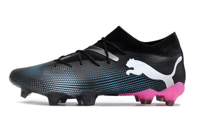 Puma Future Ultimate FG Firm Ground Soccer Cleats - Black/Blue/White/Pink