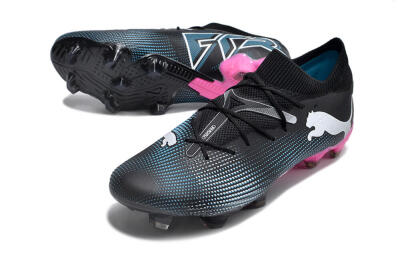 Puma Future Ultimate FG Firm Ground Soccer Cleats - Black/Blue/White/Pink
