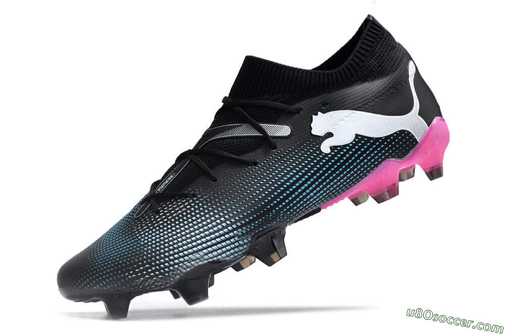 Puma Future Ultimate FG Firm Ground Soccer Cleats - Black/Blue/White/Pink 5