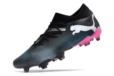 Puma Future Ultimate FG Firm Ground Soccer Cleats - Black/Blue/White/Pink