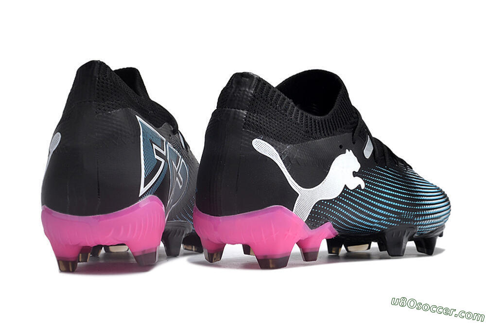 Puma Future Ultimate FG Firm Ground Soccer Cleats - Black/Blue/White/Pink 6